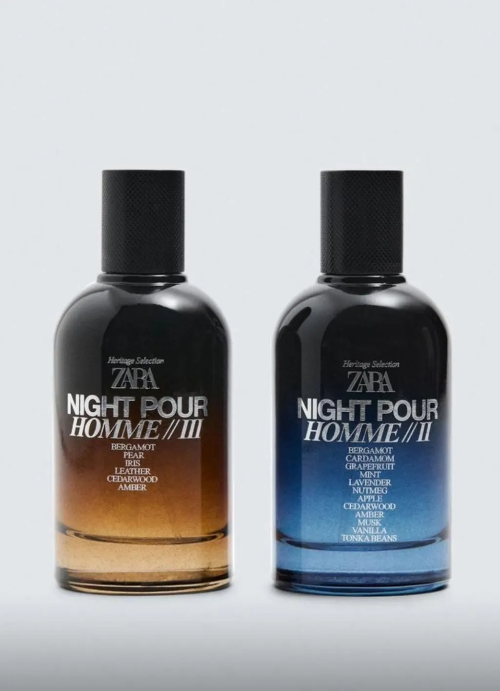 Zara Night Pour Homme II + Night Pour Homme III – Eau de Parfum (2 x 100 ml)